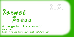 kornel press business card